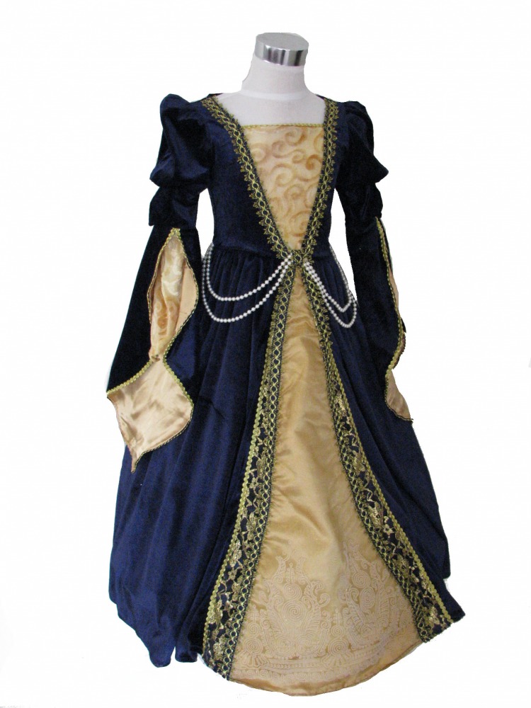 Girl's Deluxe Medieval Tudor Costume Age 5 - 6 Years Image
